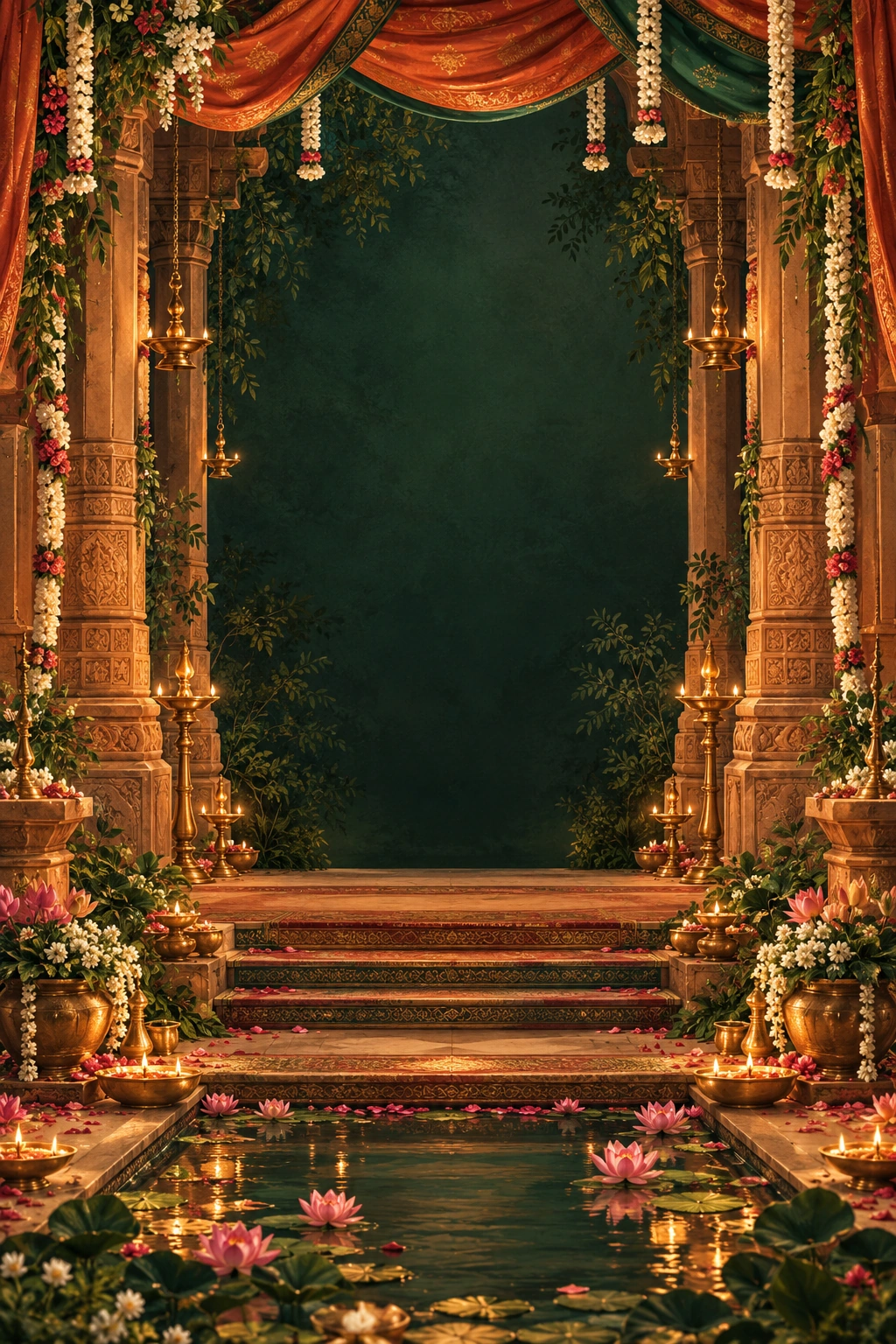 Sacred Courtyard invitation artwork