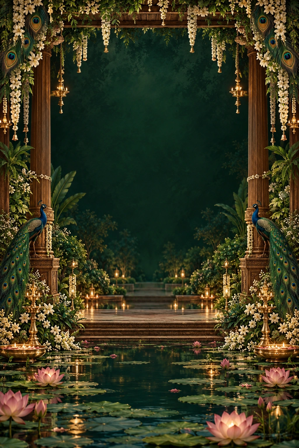 Peacock Promise invitation artwork